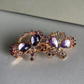 Load image into Gallery viewer, Crystal Flower Hair Clip