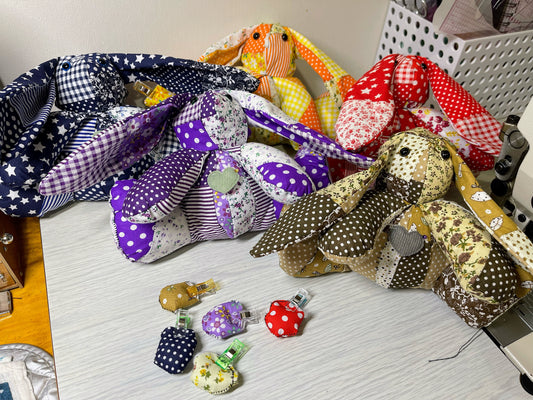 💜 Patchwork Bunny Doll