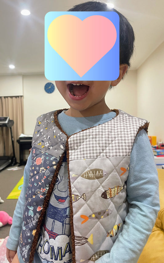 🧵 Patchwork Children’s Vest (1–6 years old)