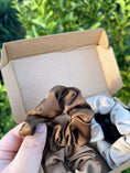 Load image into Gallery viewer, 🖤 Soft Silky Scrunchie Set – 4 Neutral Shades