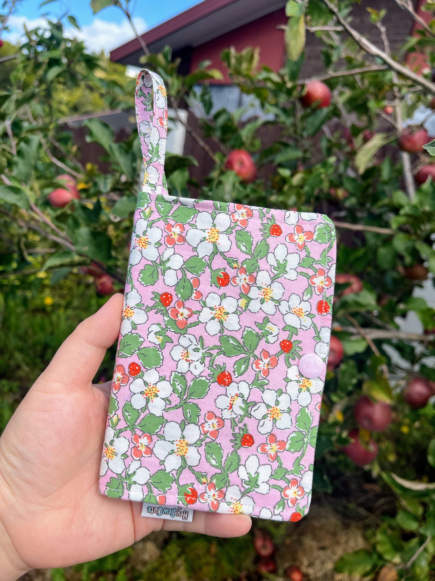 Strawberry Blossom Passport Holder