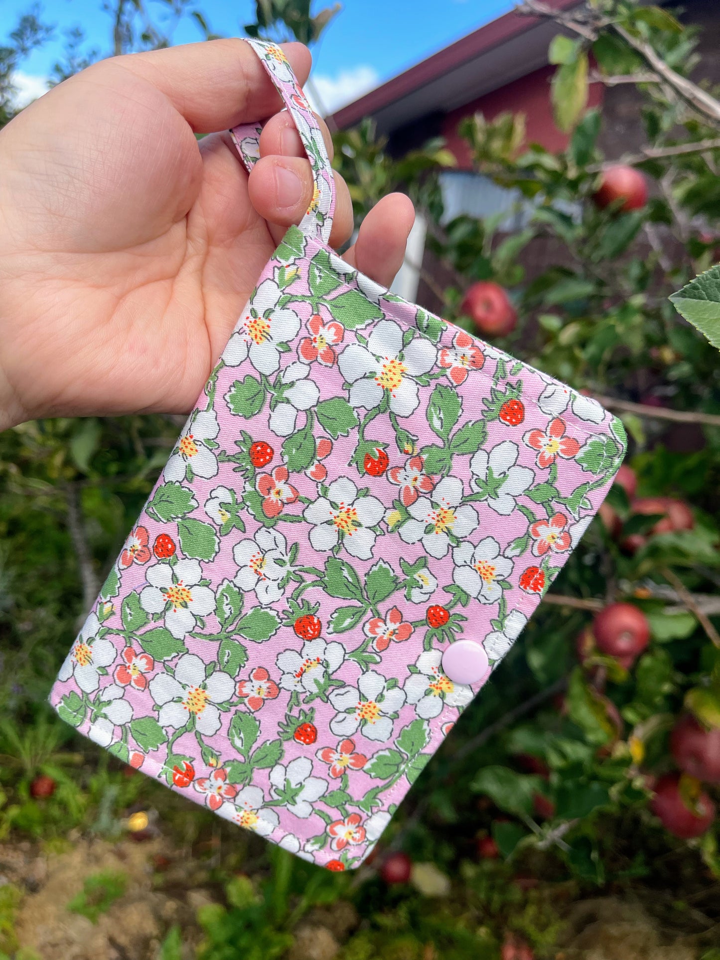 Strawberry Blossom Passport Holder