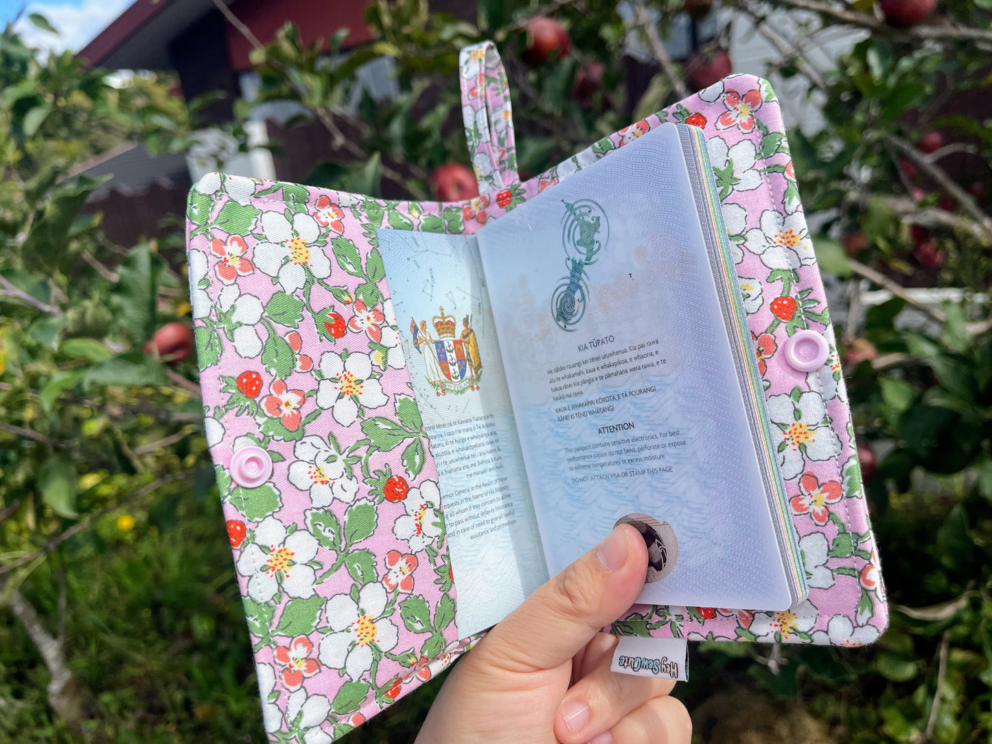 Strawberry Blossom Passport Holder
