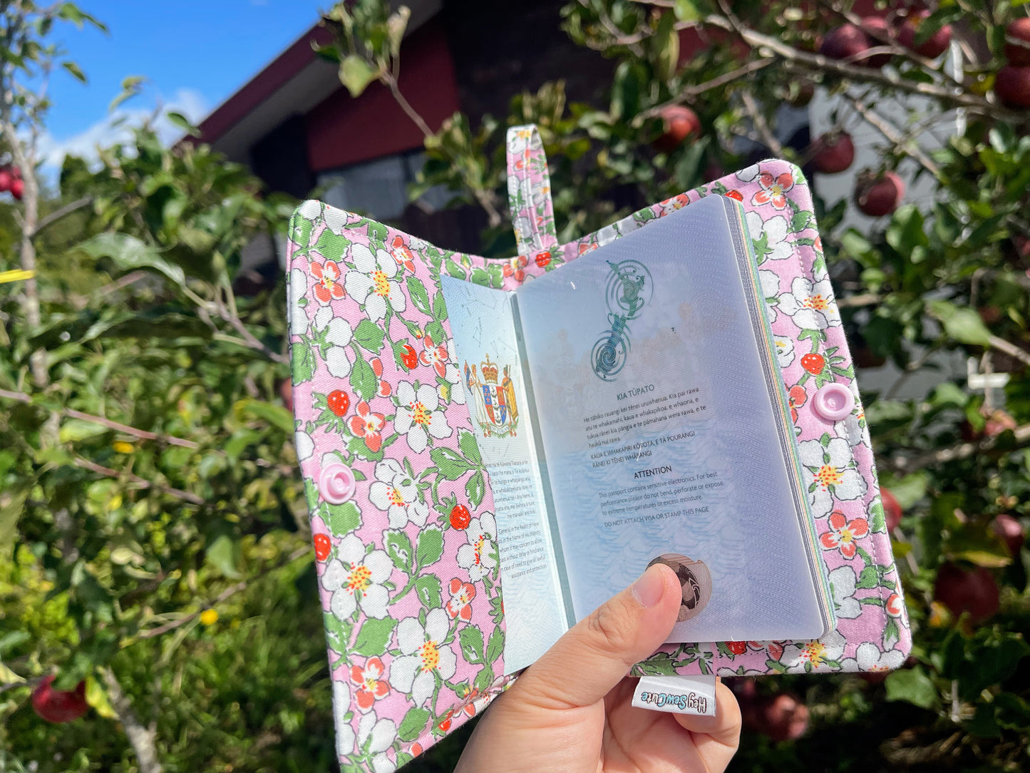 Strawberry Blossom Passport Holder