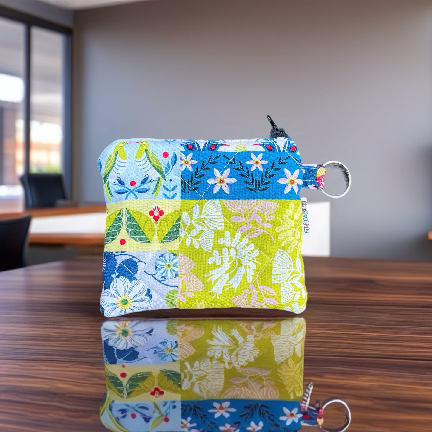 HeySewCute Patch of Aroha Keyring Wallet (handmade in NZ)