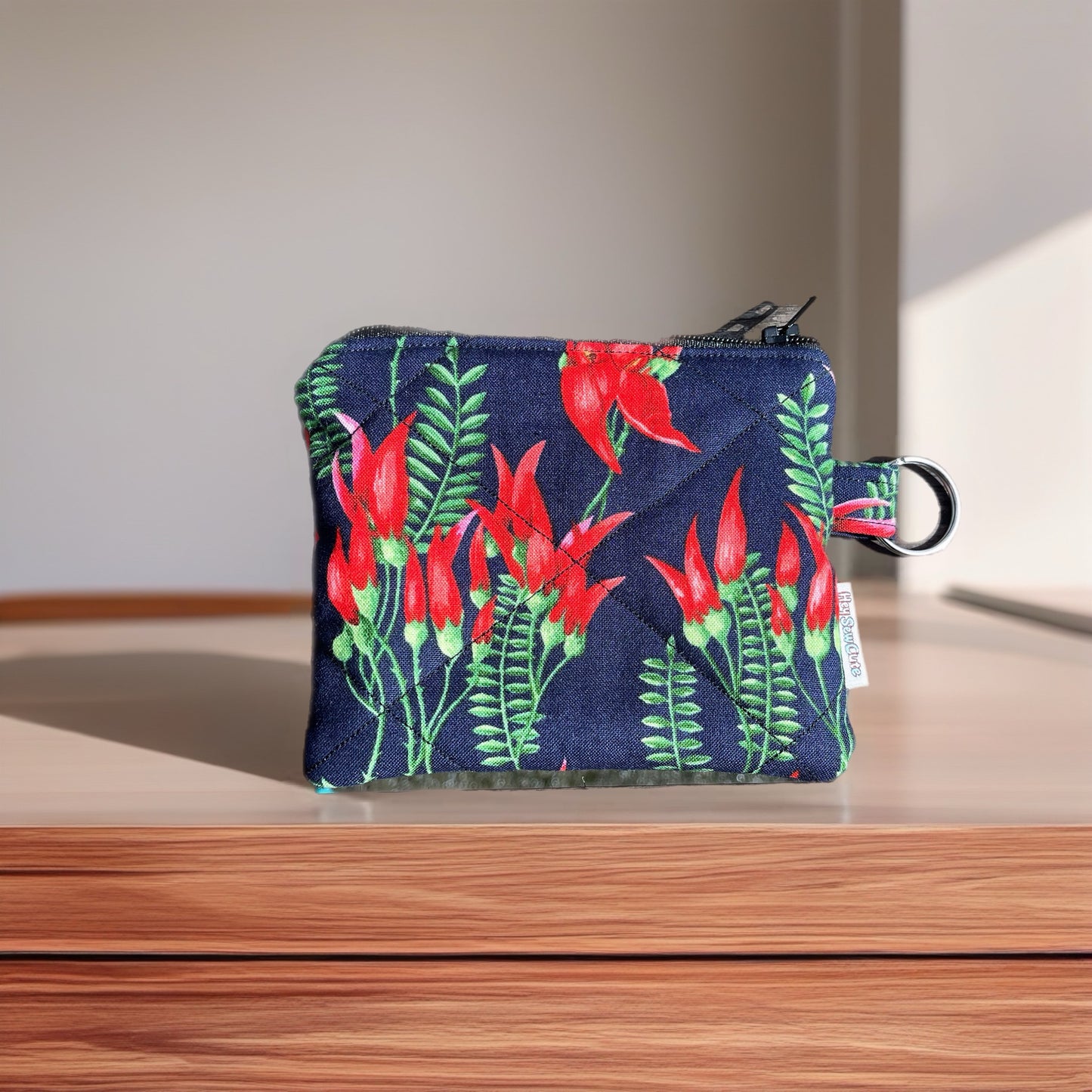 HeySewCute Kaka Garden Keyring Wallet (handmade in NZ)