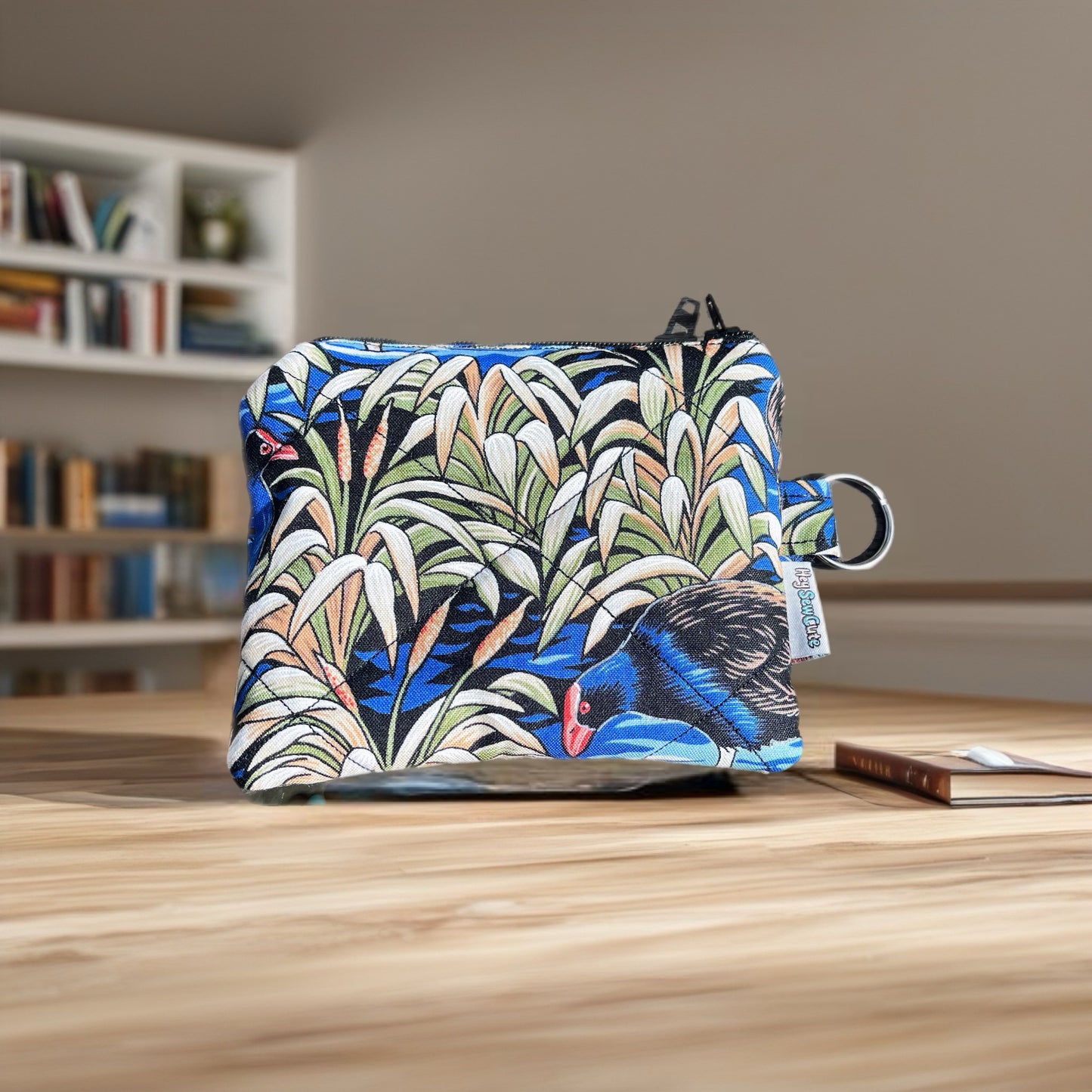 HeySewCute Pukeko Parade Keyring Wallet (handmade in NZ)