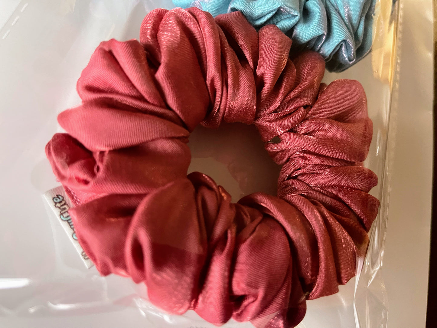 HeySewCute Ruby Mist Large Scrunchie – Handmade in NZ