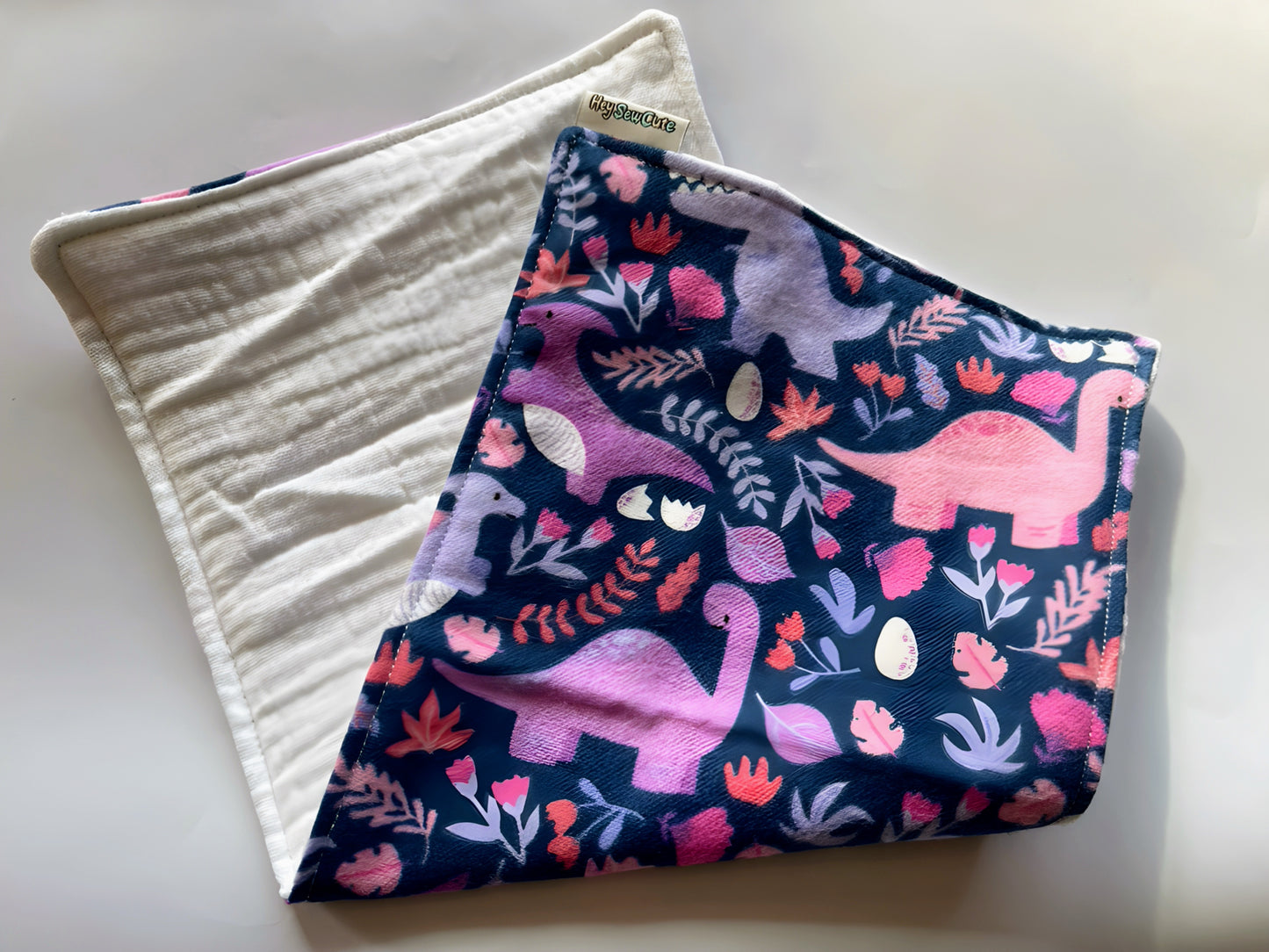 Baby Care Gift Set – Handmade Bib, Washcloth & Burp Cloth (Choose Your Print)