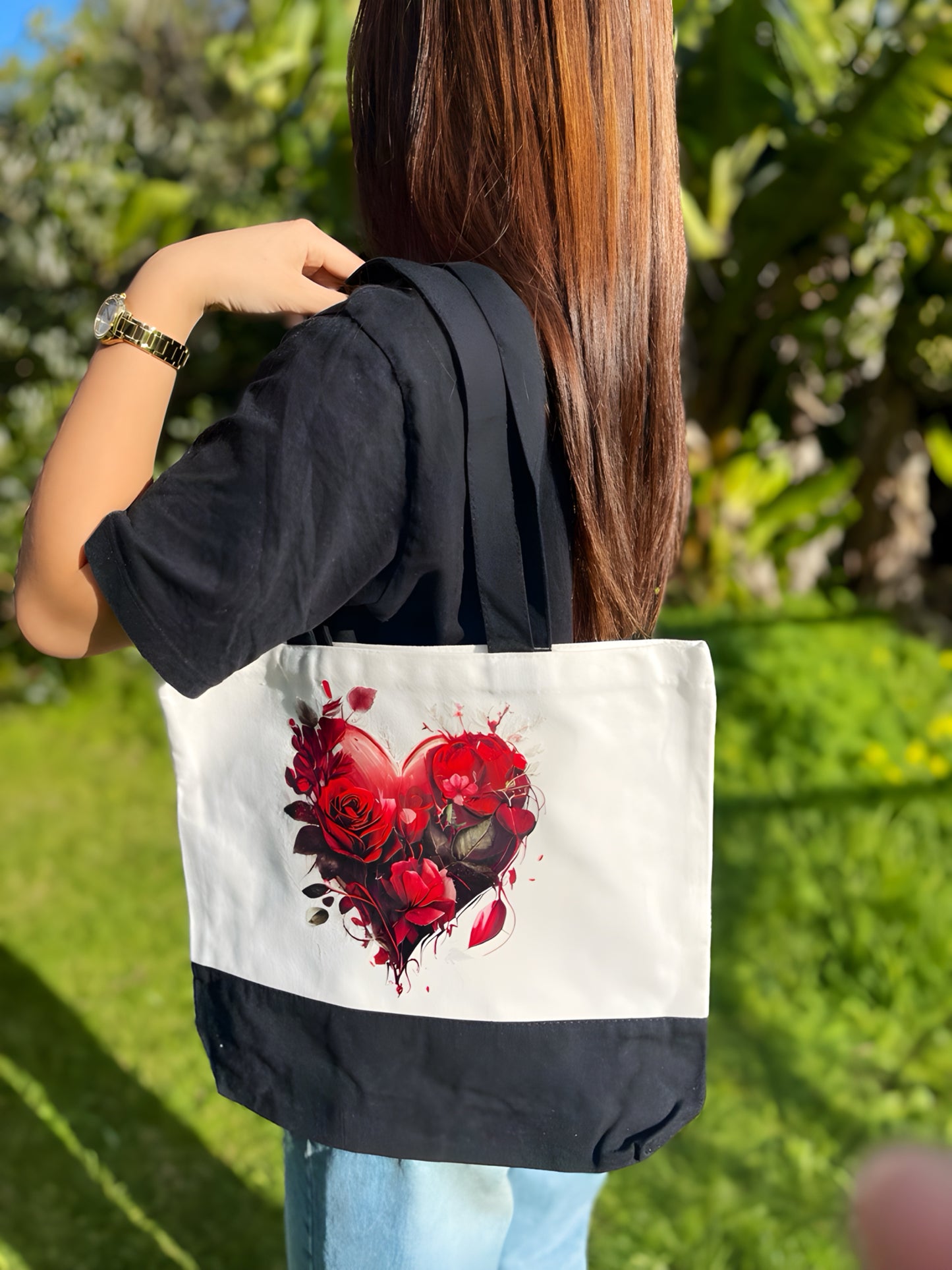 Large Canvas Tote sublimation Bag