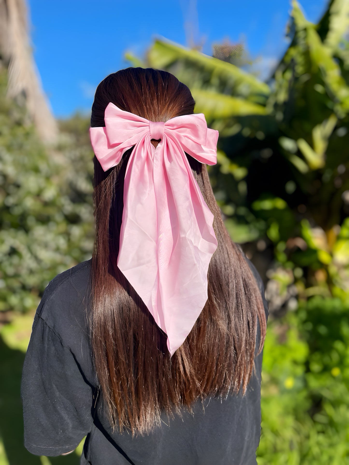 Satin Bow Hair Clip – Medium Metal Barrette | HeySewCute
