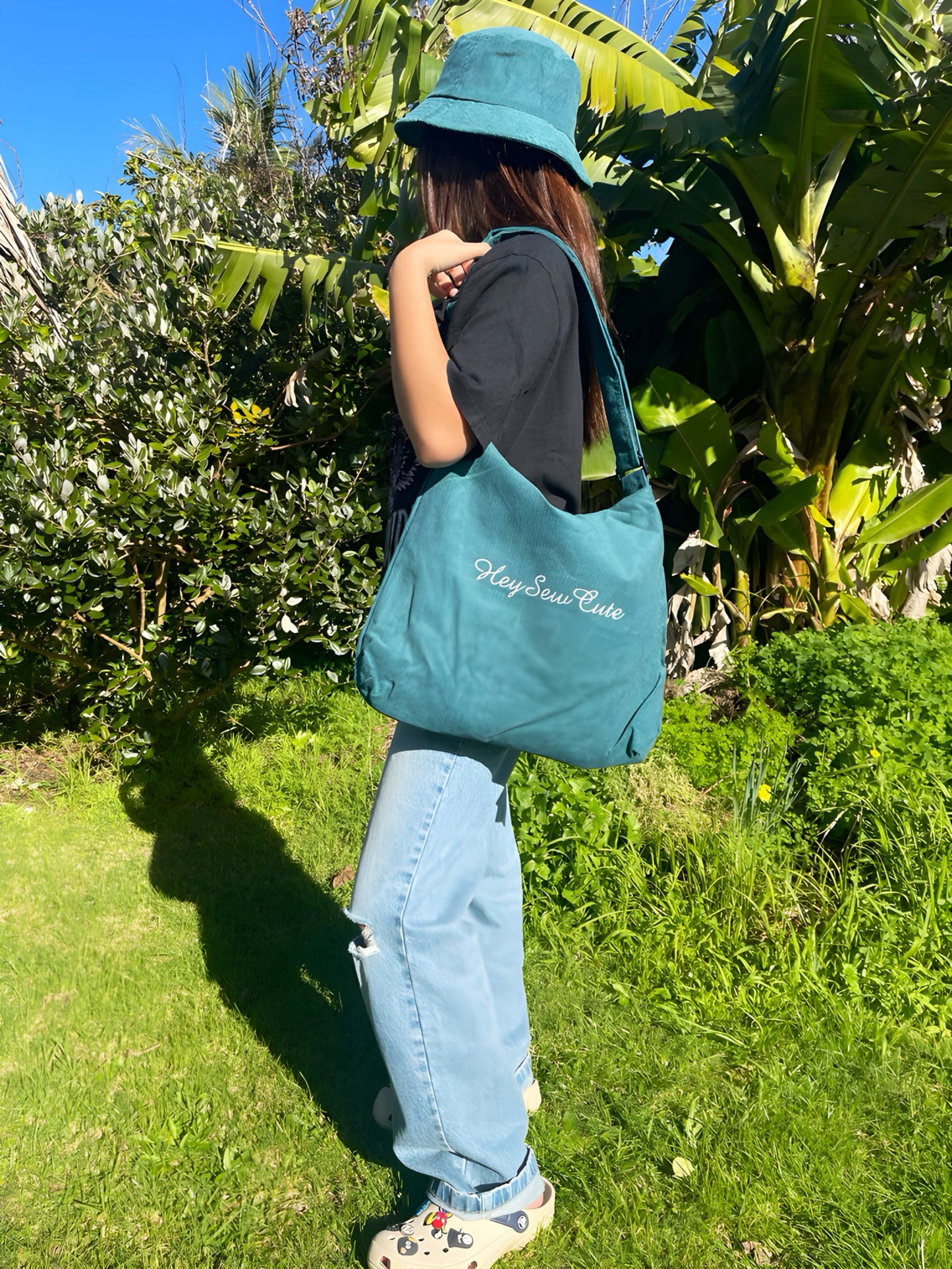 HeySewCute corduroy casual bag / shoulder or crossbody bag