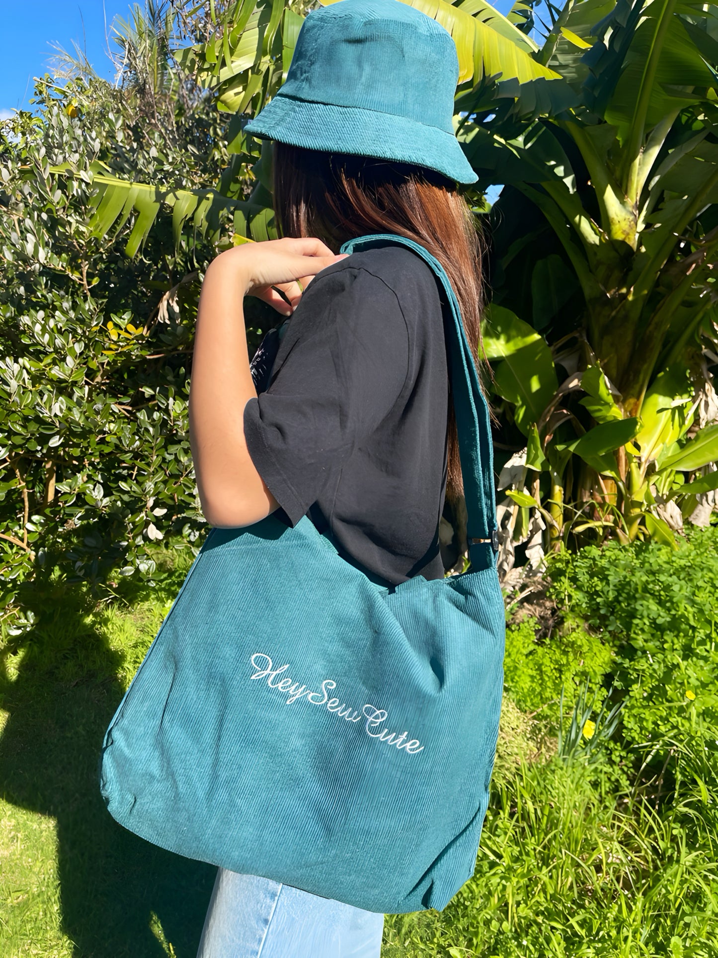 HeySewCute corduroy casual bag / shoulder or crossbody bag