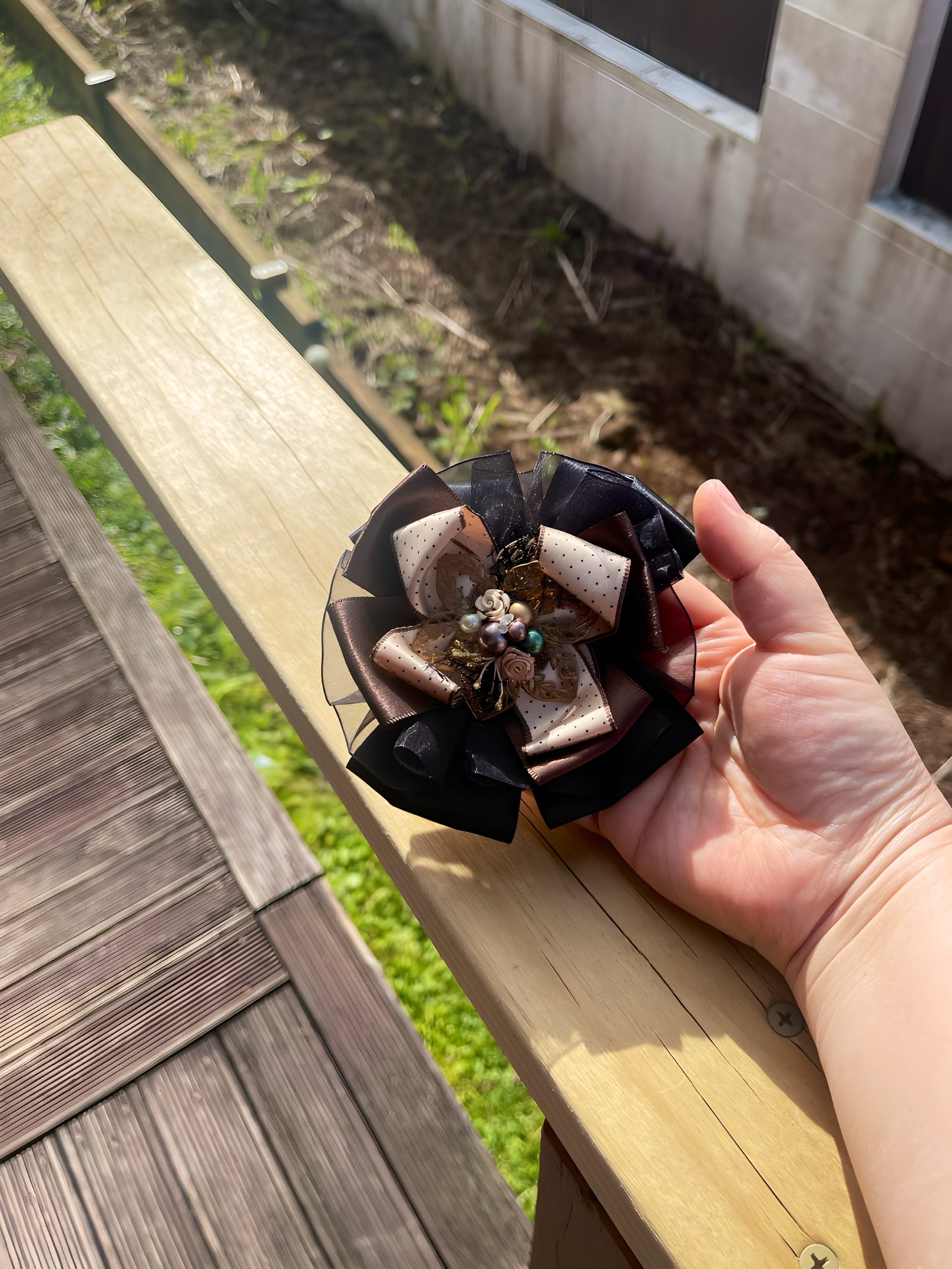 Only One Ribbon Accessory – Handmade in NZ Unique Brooch & Hair Clip Series by HeySewCute