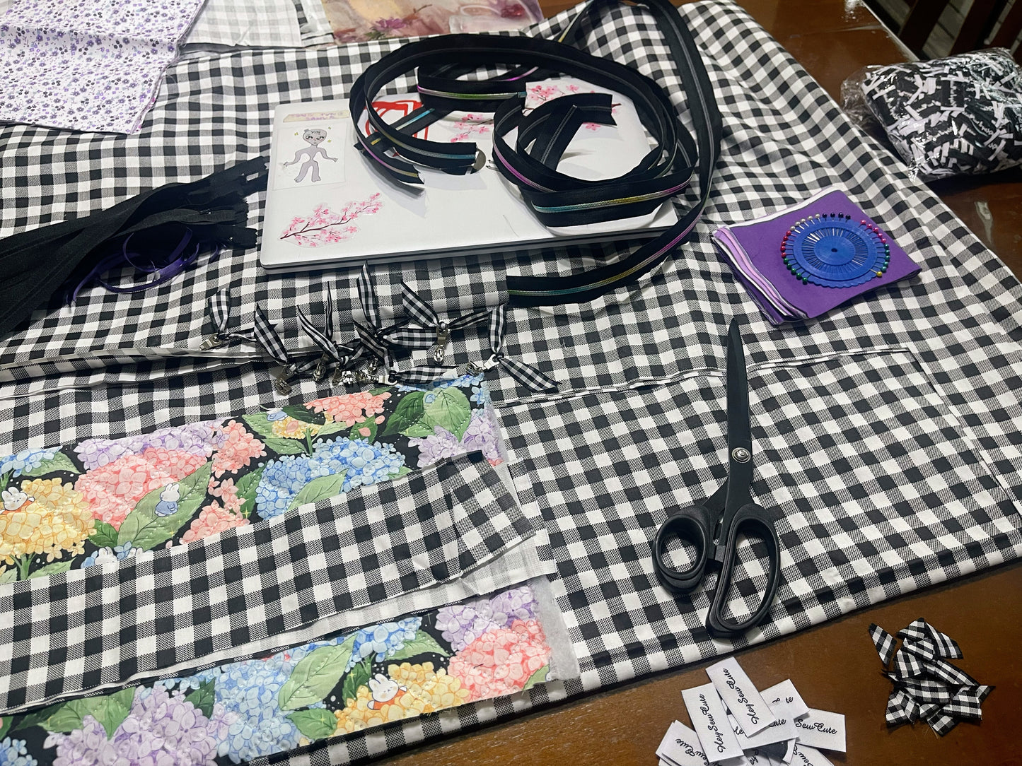 Handmade Quilted Chromebook & Laptop Sleeve – Hydrangea Limited Edition