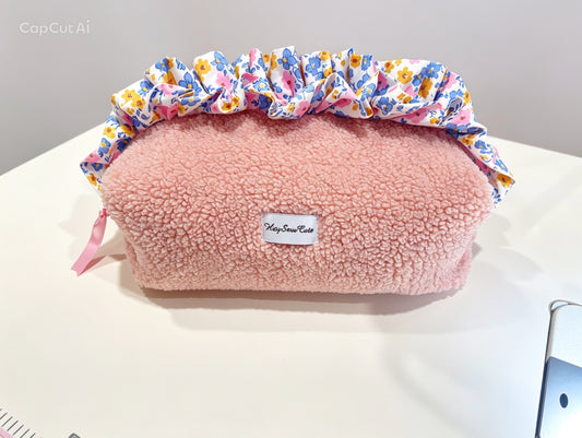 Pink Teddy Ruffle Matching Bag Sets