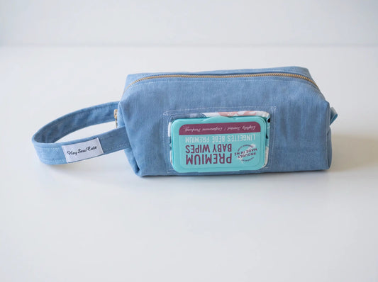 Grab & Go Denim Nappy & Wipes Bag – Handmade in NZ