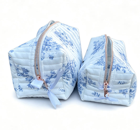 Blue Meadow Matching Quilted Bag Set