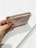 Load image into Gallery viewer, Quilted Keyring Wallet | Handmade Mini Card & Coin Pouch