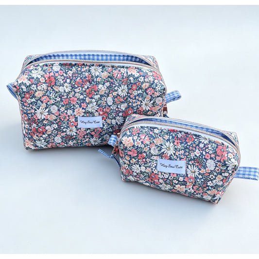 Blue Meadow Matching Quilted Bag Set