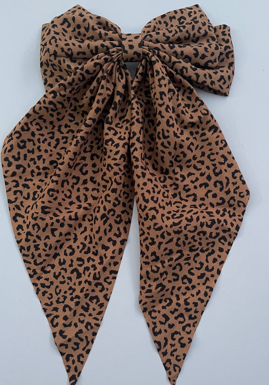Leopard Bow Hair Clip