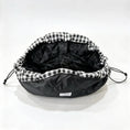 Load image into Gallery viewer, Quilted Mochi Bag — Black Gingham