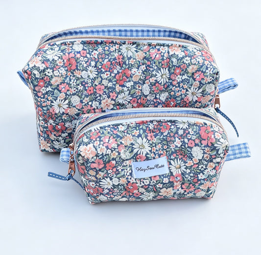 Blue Meadow Matching Quilted Bag Set