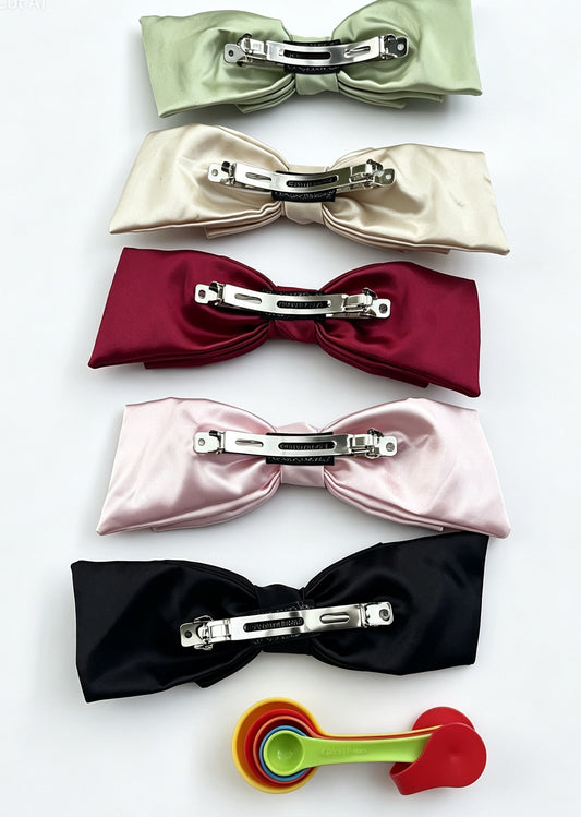 Satin Bow Hair Clip