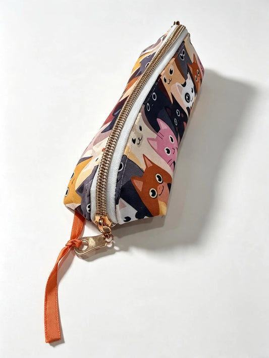 Handmade Dome Pencil Case – Wide-Opening Fabric Stationery Pouch