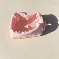 Load image into Gallery viewer, Pink Patchwork Quilted Makeup Bag – Soft Cosmetic Pouch