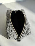 Load image into Gallery viewer, Black Bow Quilted Makeup Bag