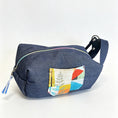 Load image into Gallery viewer, HeySewCute Men’s Travel Toiletry Bag – Dark Denim Edition
