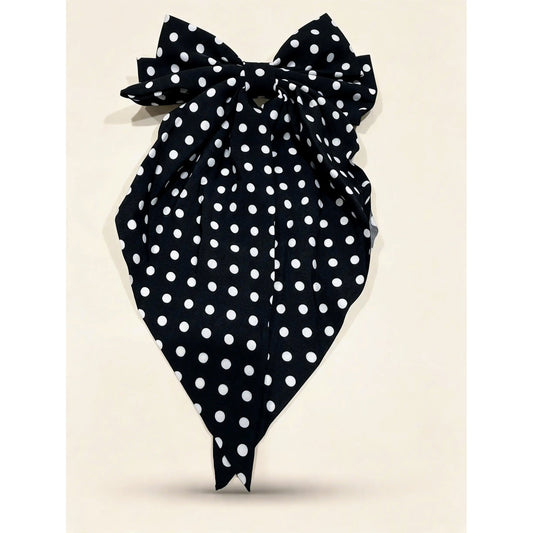 Polka Dot Bow Hair Clip