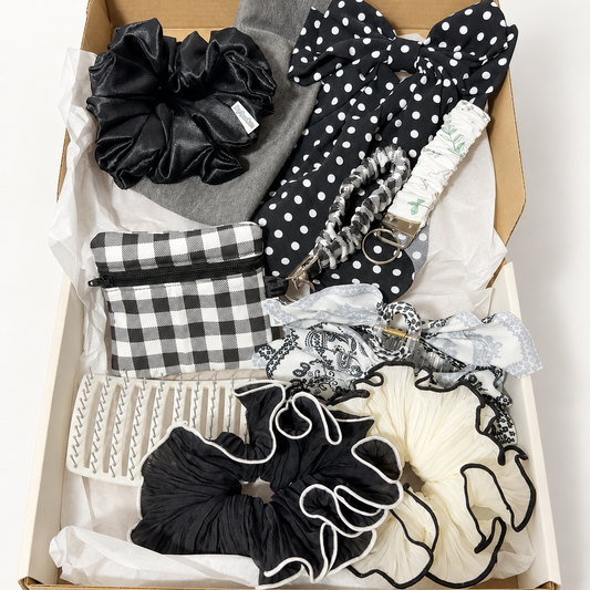 Black & White Gift Box | 9 Piece Accessory Set