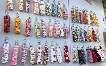 HeySewCute handmade scrunchie keyring for Little Extras Under $20