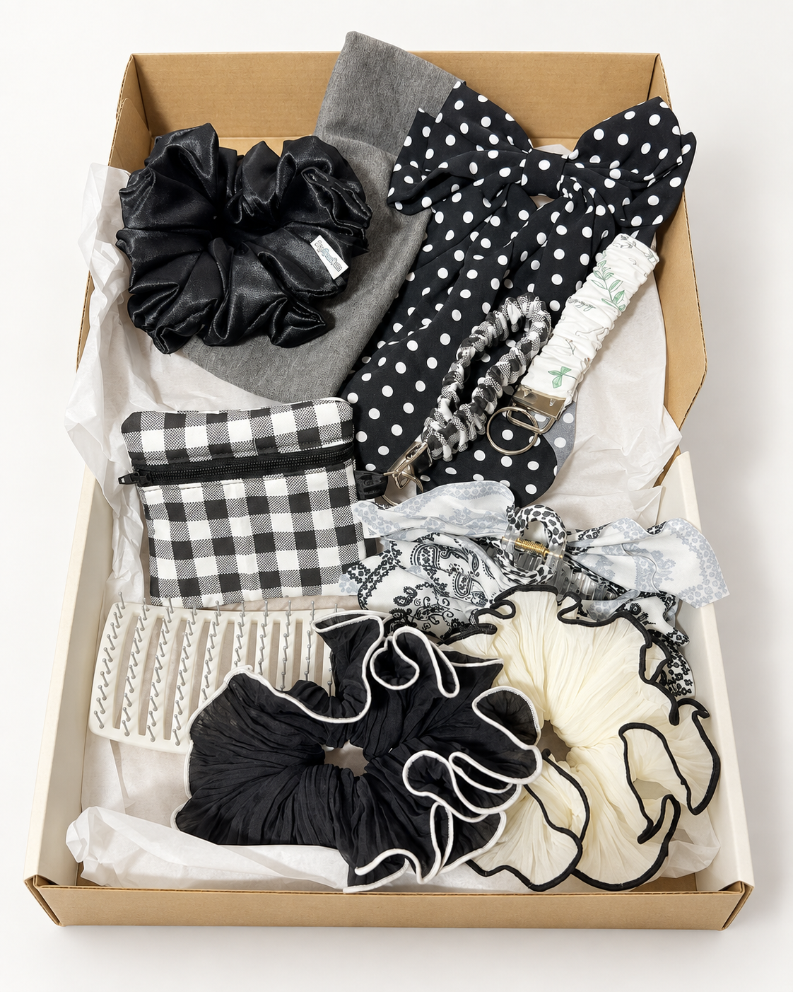 Black & White Gift Box | 9 Piece Accessory Set