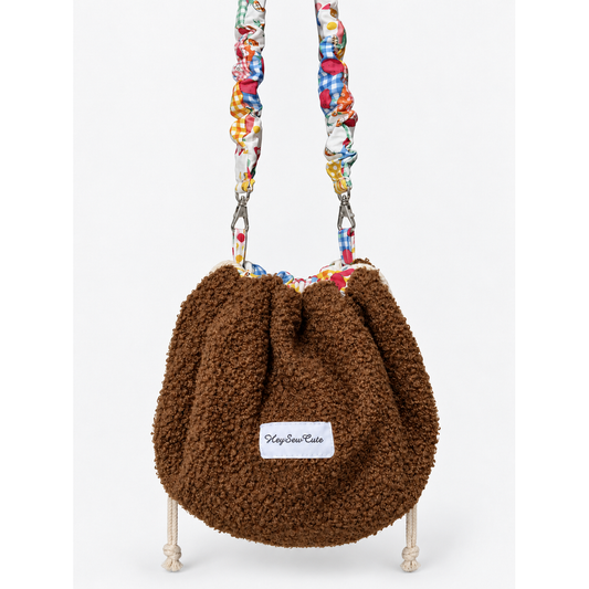 Choco Sprinkle Mochi Bag Lay Flat Makeup Bag
