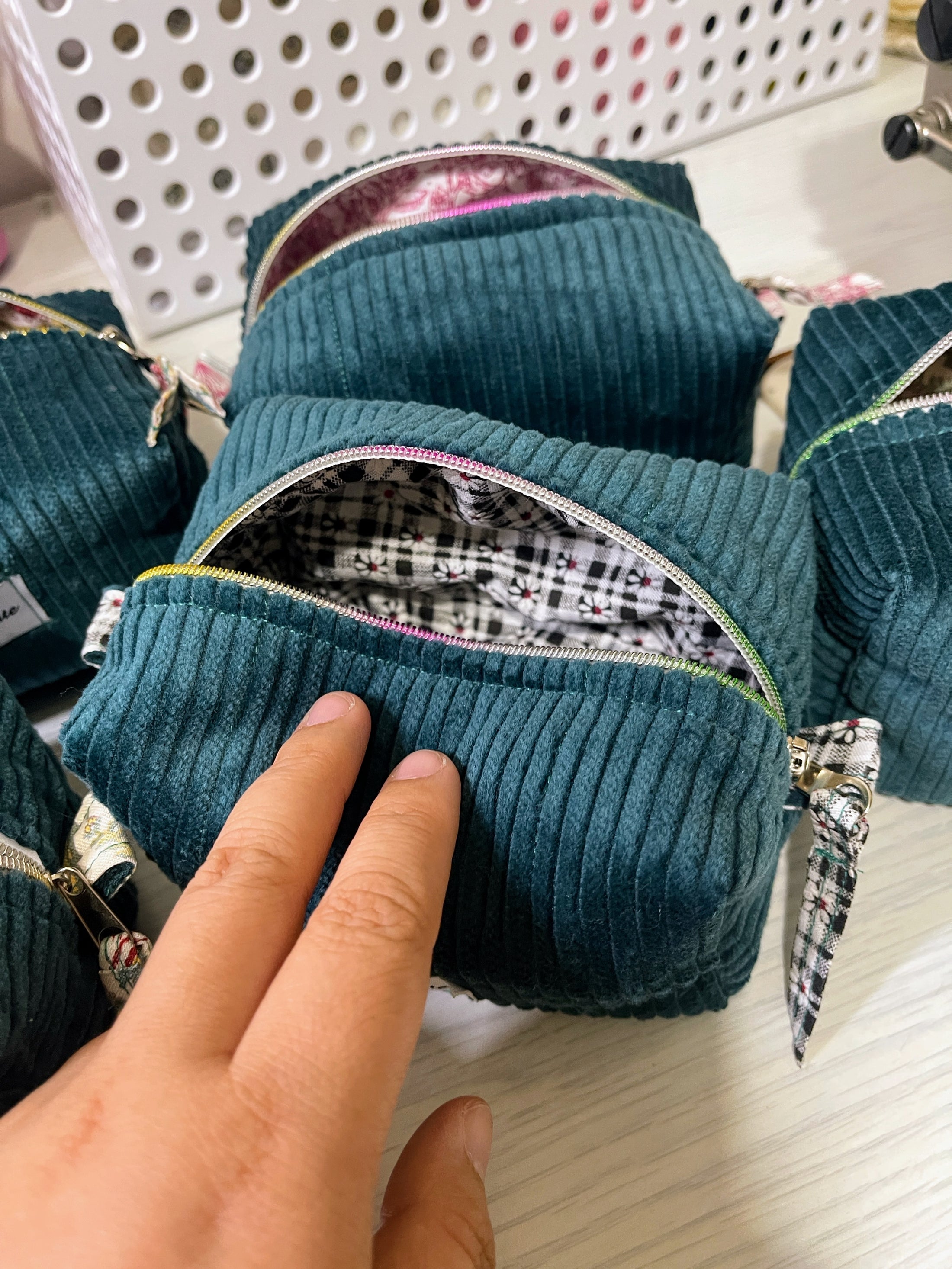 Handmade Medium Corduroy Makeup Pouch