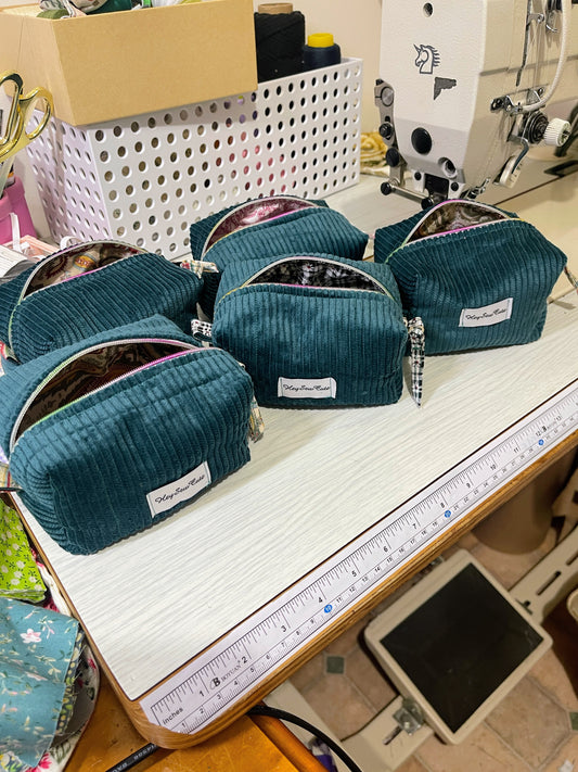 Handmade Medium Corduroy Makeup Pouch