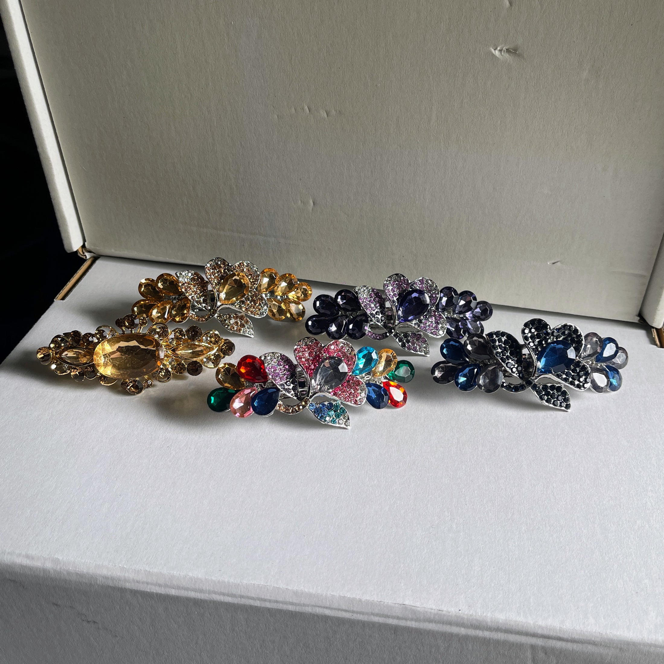 Crystal Flower Hair Clip