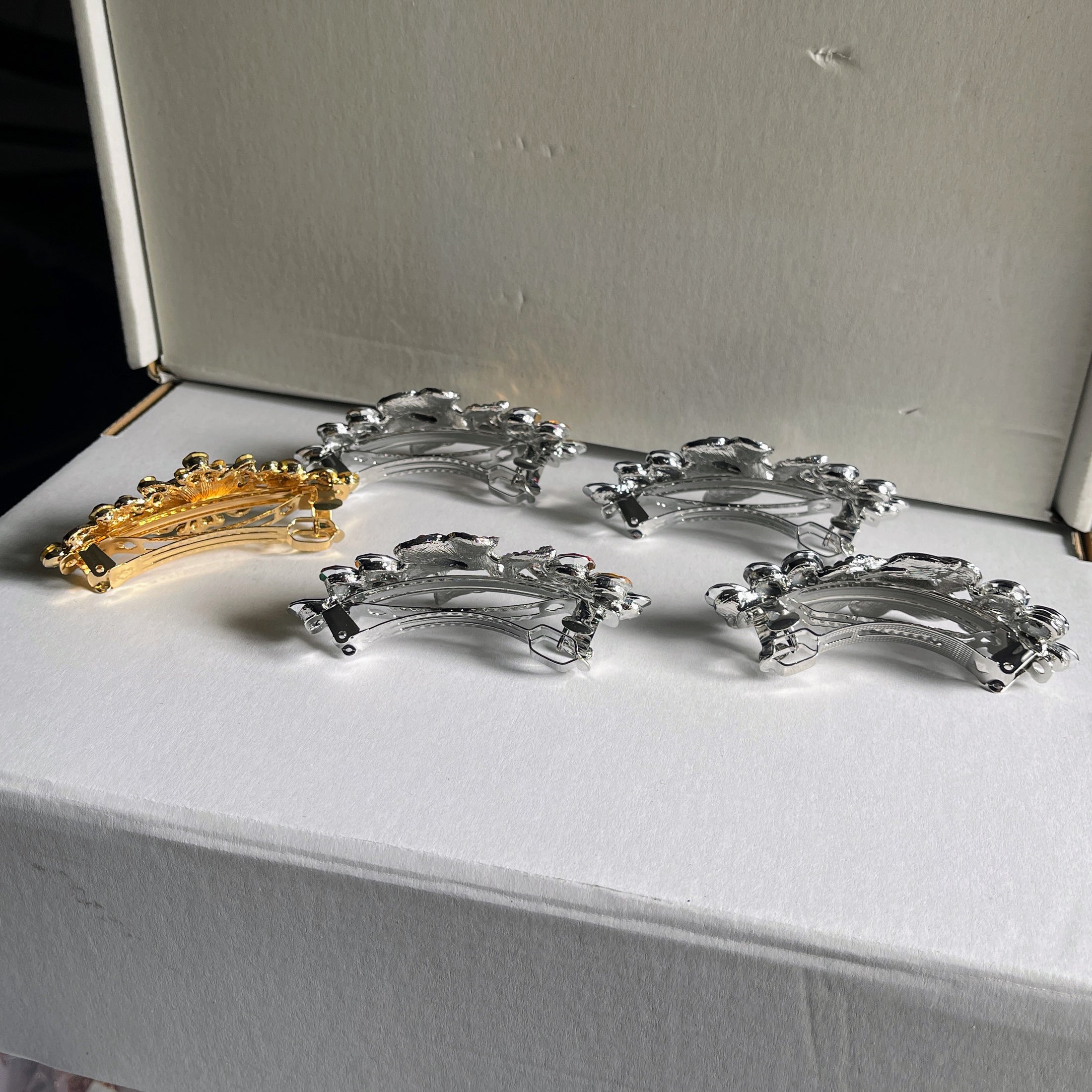 Crystal Flower Hair Clip