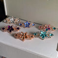 Load image into Gallery viewer, Crystal Flower Hair Clip
