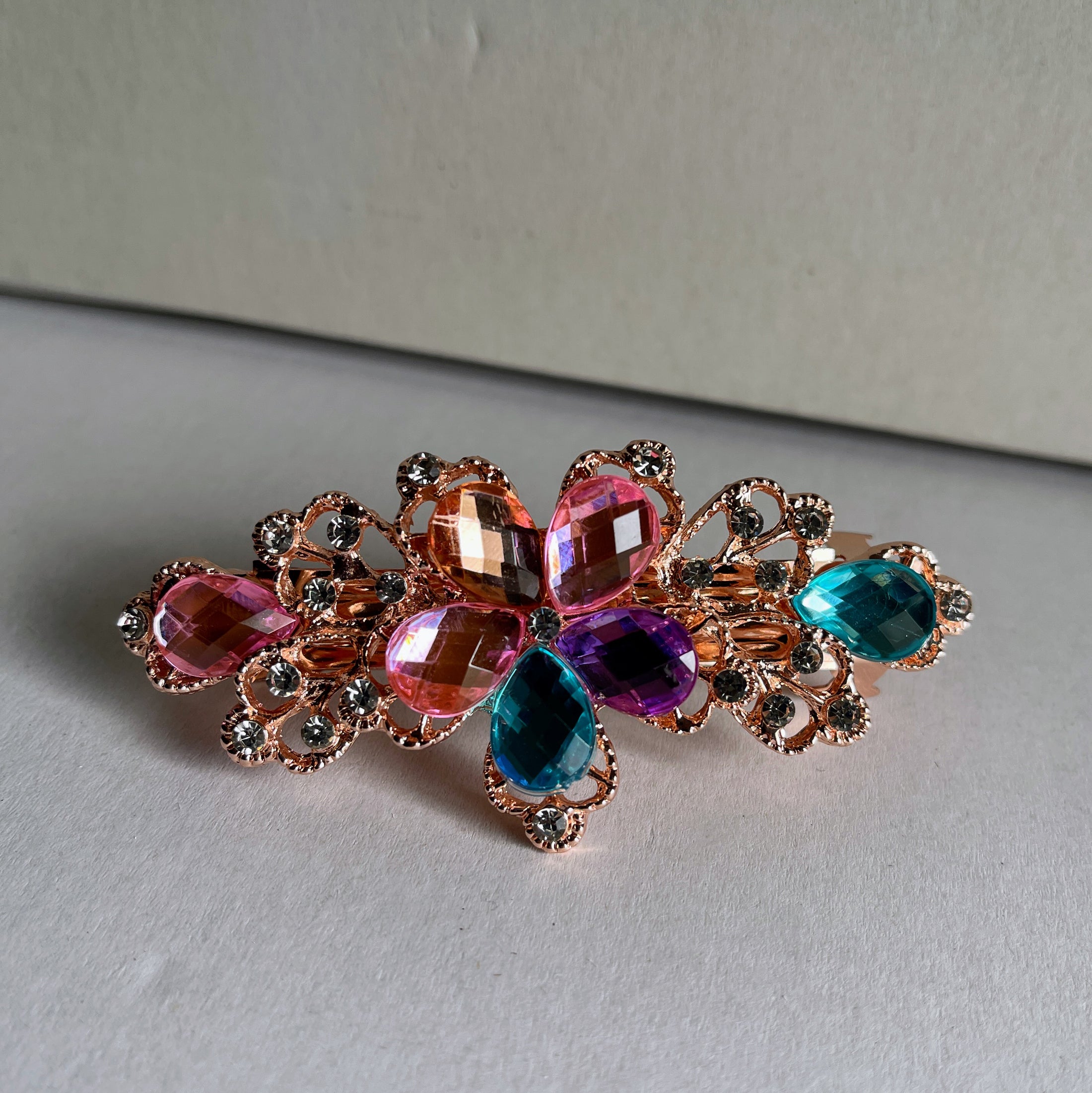 Crystal Flower Hair Clip