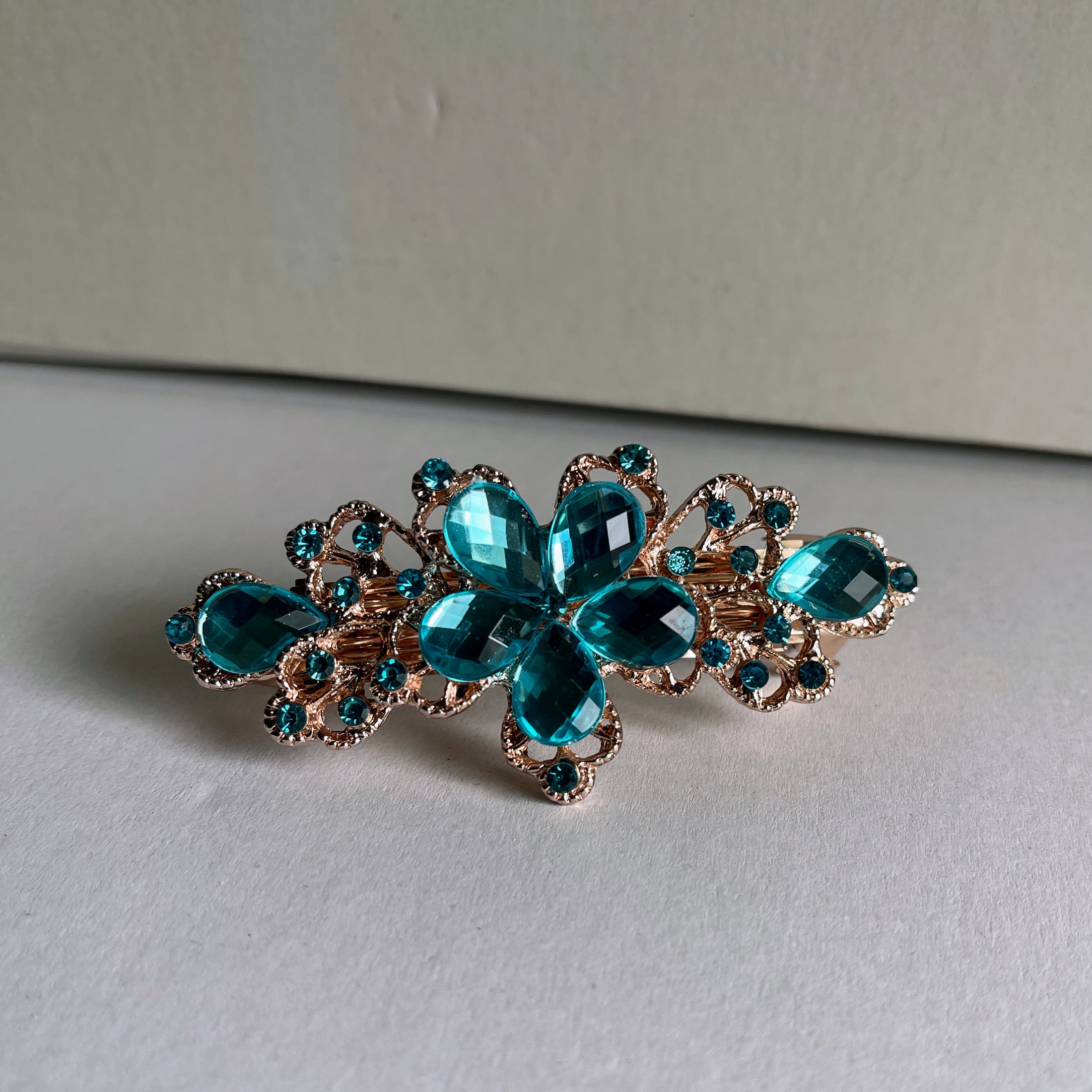 Crystal Flower Hair Clip