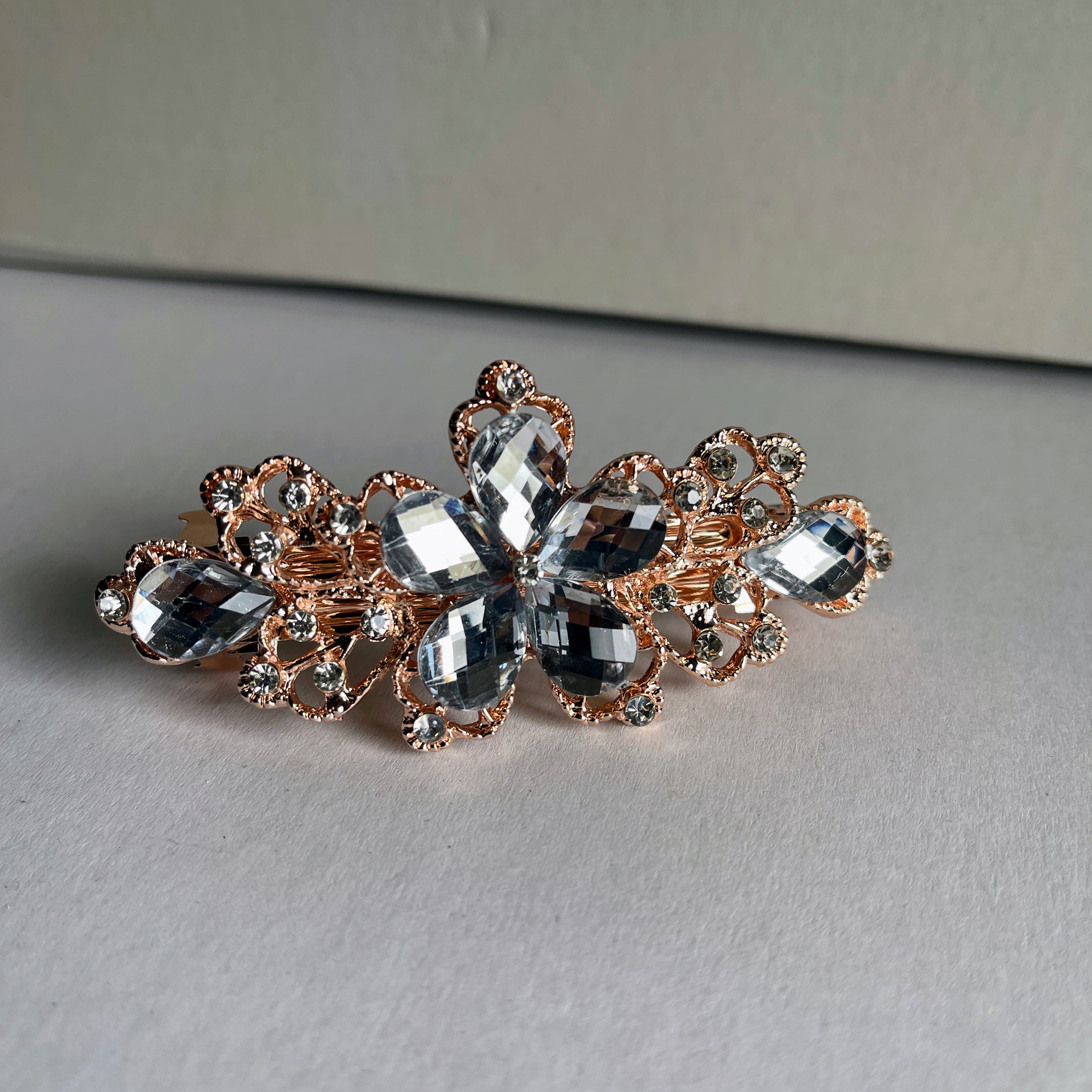 Crystal Flower Hair Clip