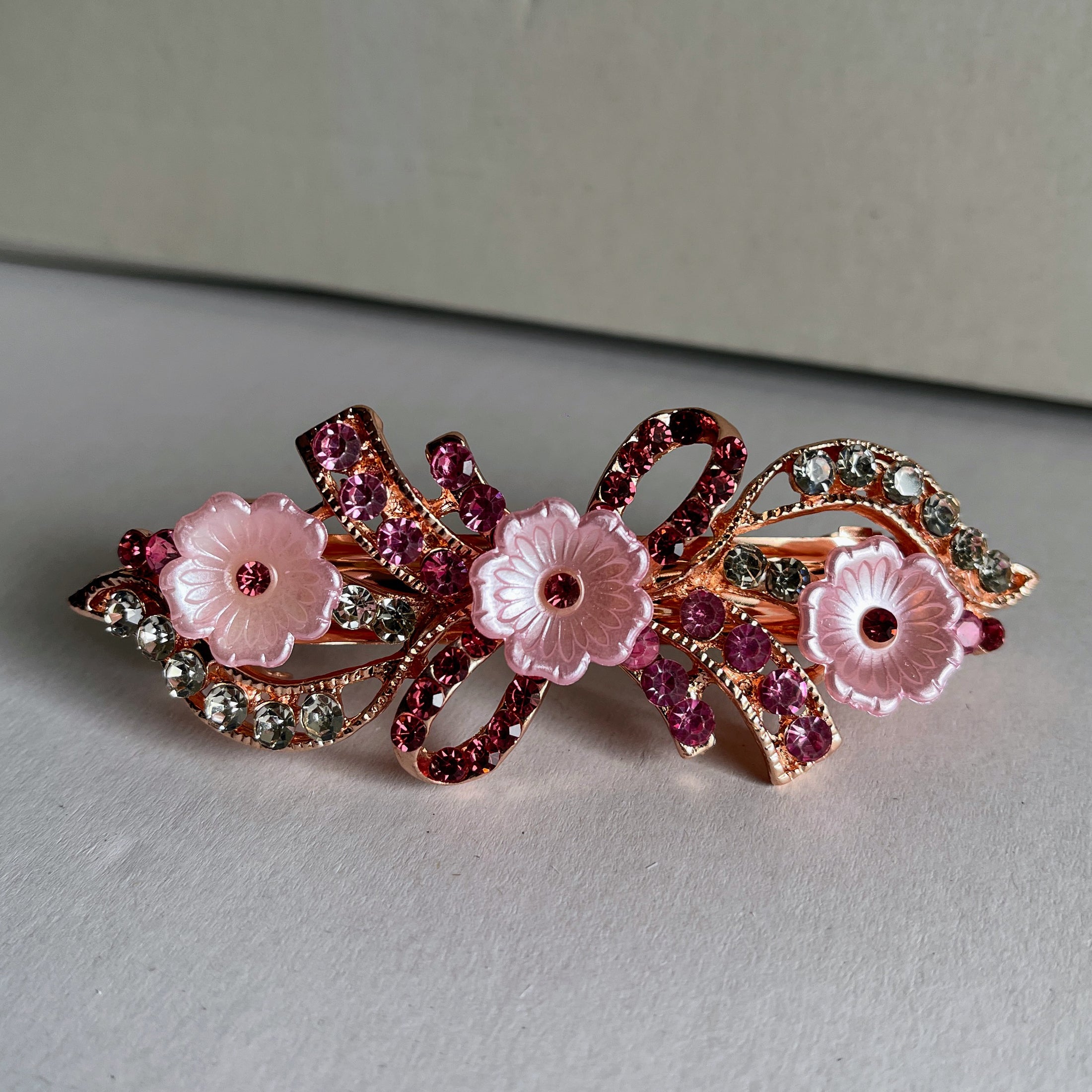 Crystal Flower Hair Clip