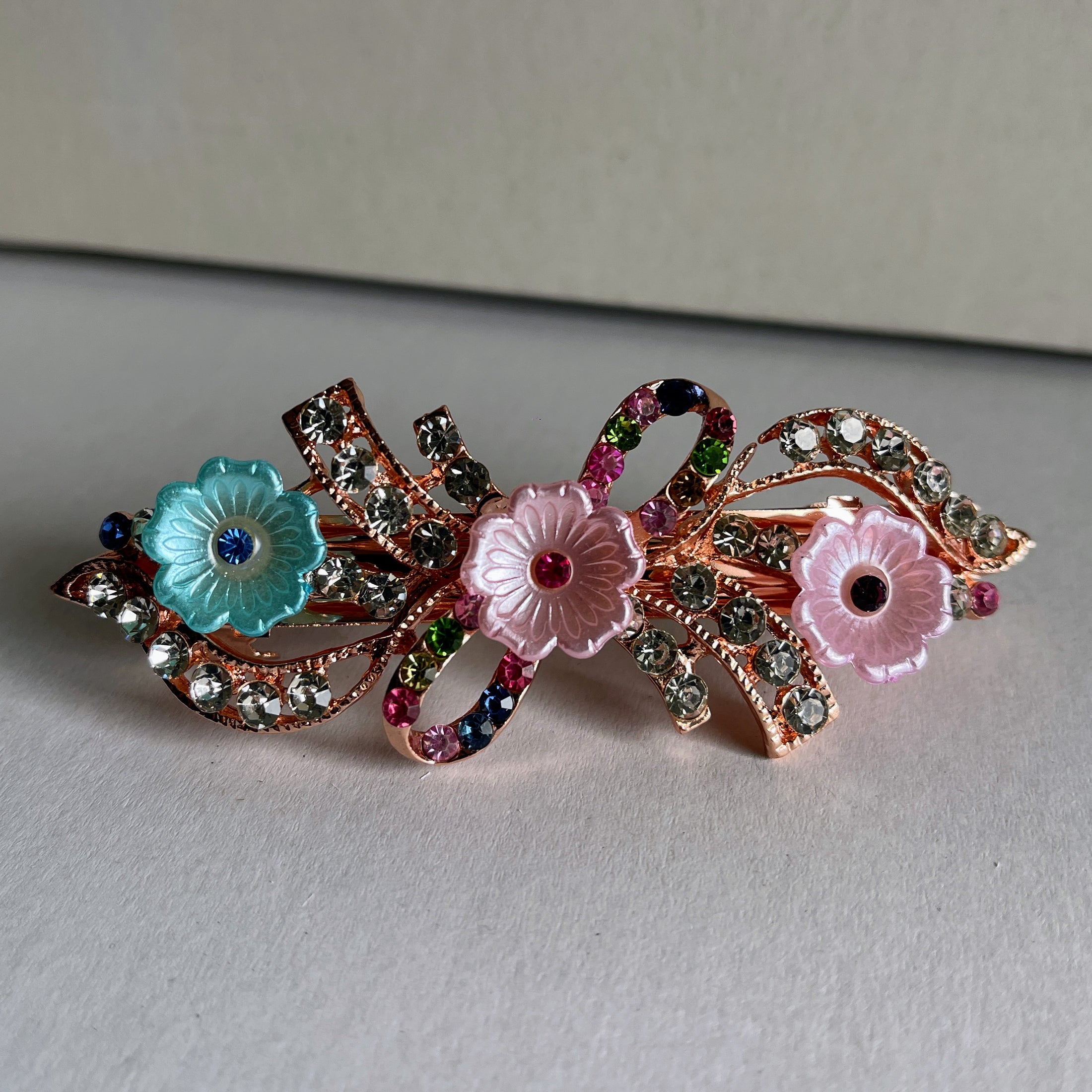 Crystal Flower Hair Clip