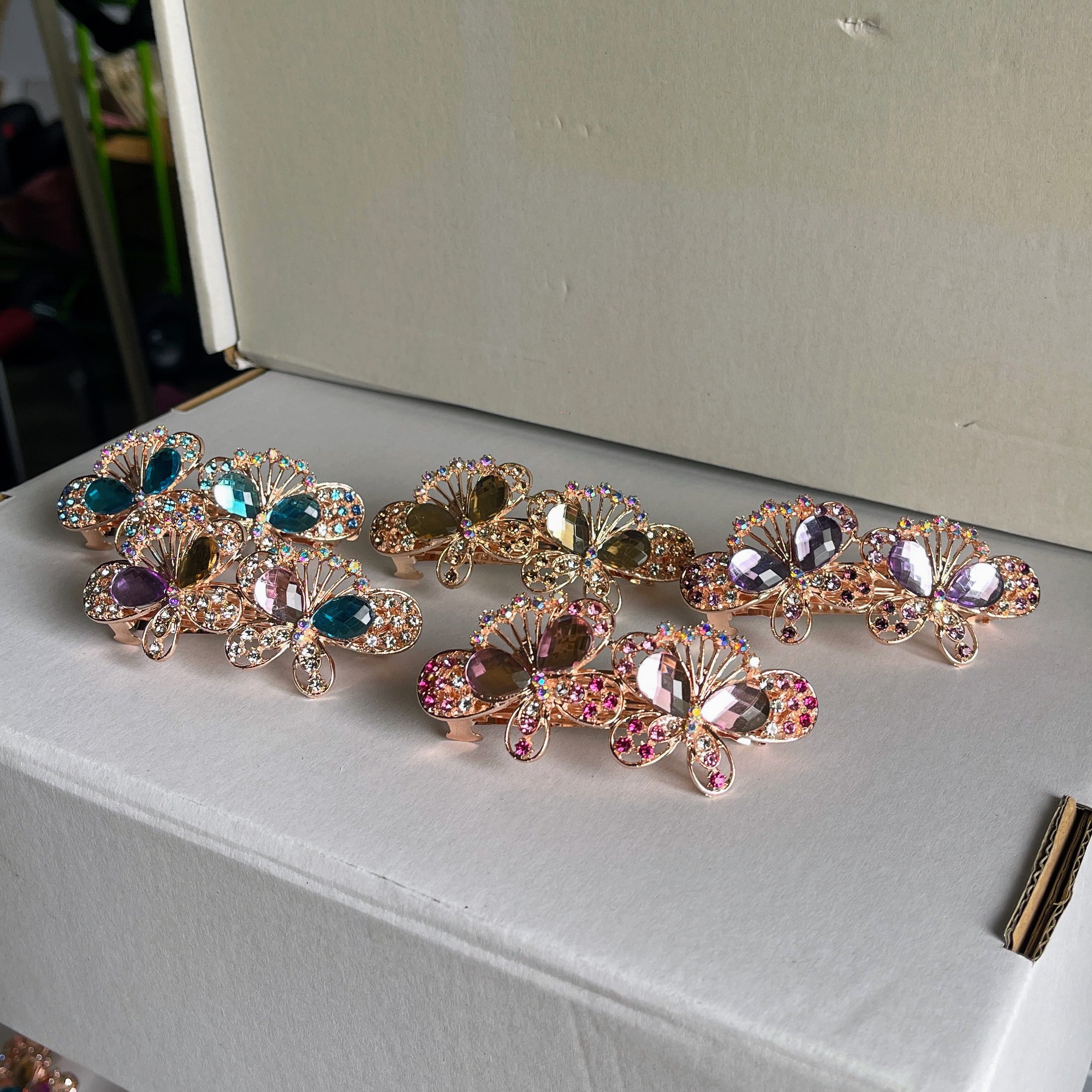 Crystal Flower Hair Clip