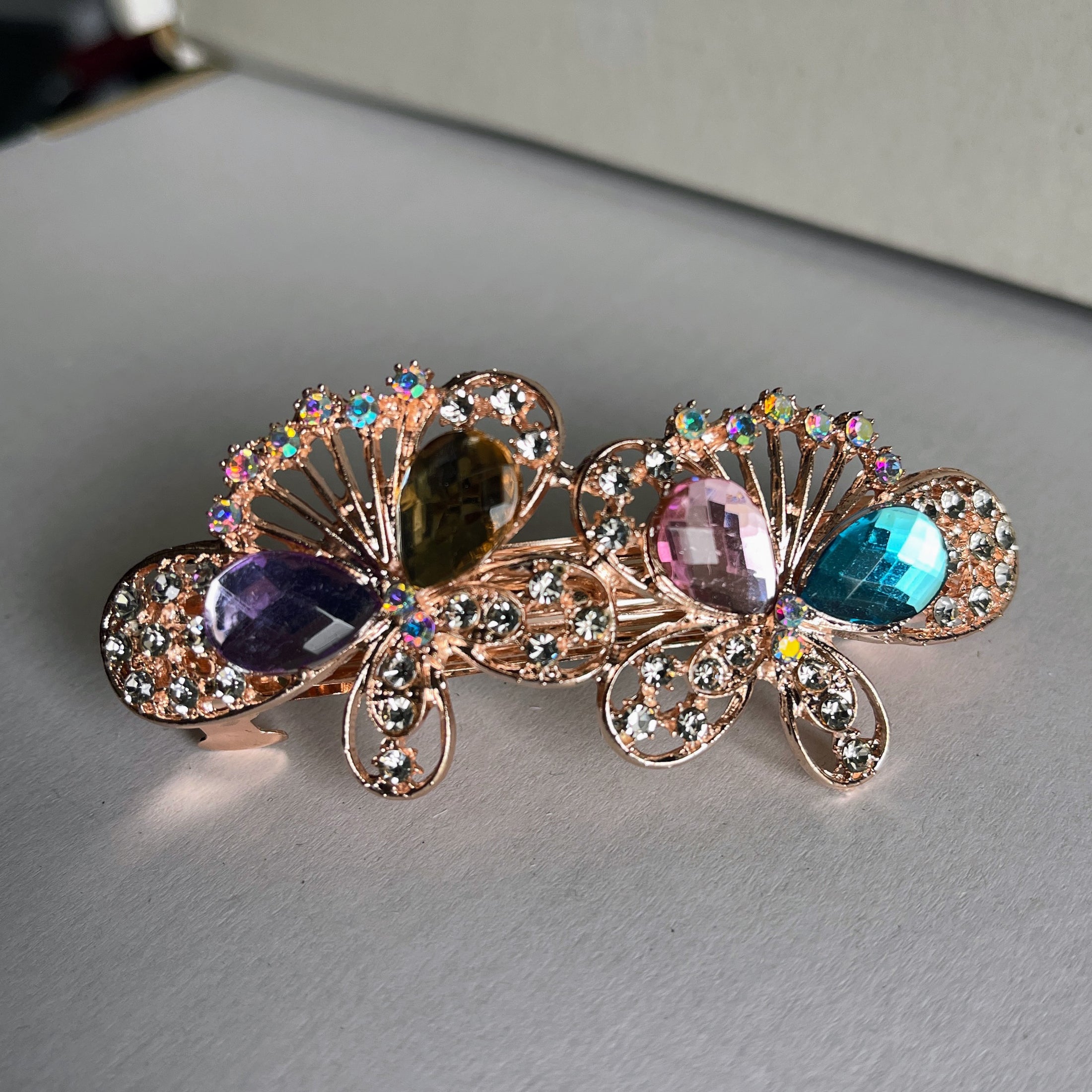 Crystal Flower Hair Clip