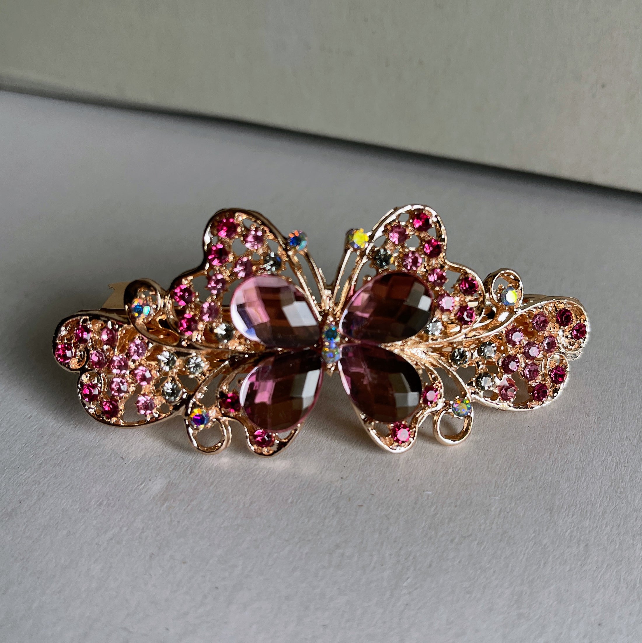 Crystal Flower Hair Clip
